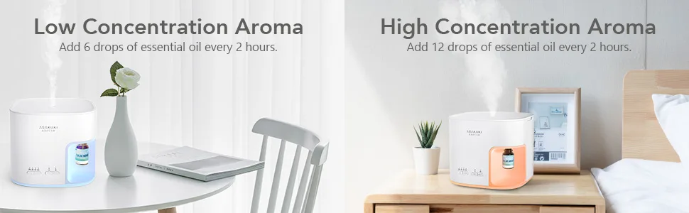 ASAKUKI Essential Oil Diffuser with Automatic Add Oil Design, 17 Hours of Consistent Scent, Large 500ml Aromatherapy Diffuser with 8 LED Lights, Cool Mist Humidifier with Timers - oil diffuser