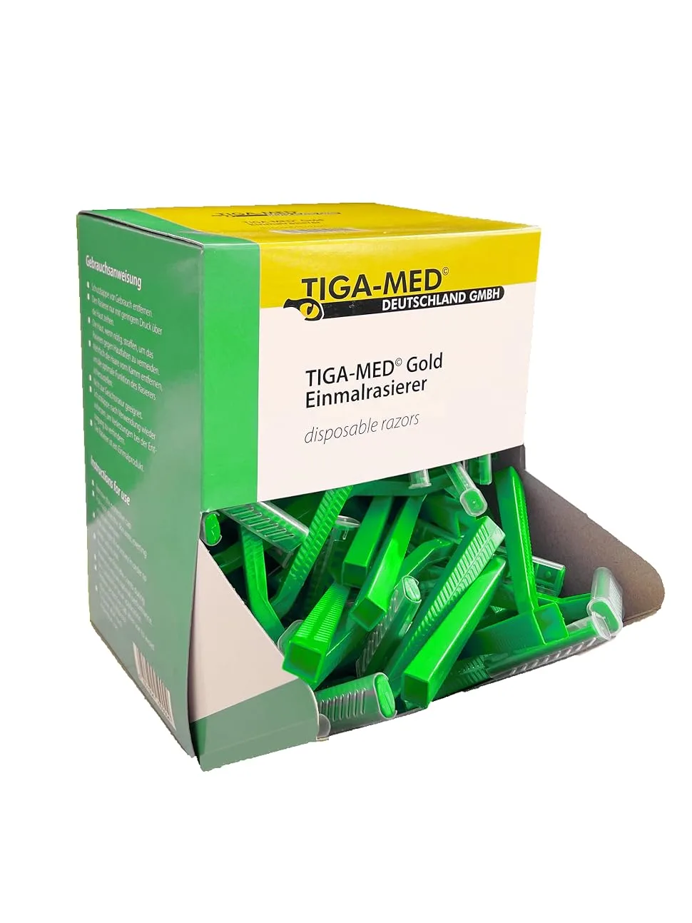Disposable razor double-edged 500 pieces original Tiga-Med quality disposable razor double blade - Einmal-Rasierer TIGA-MED