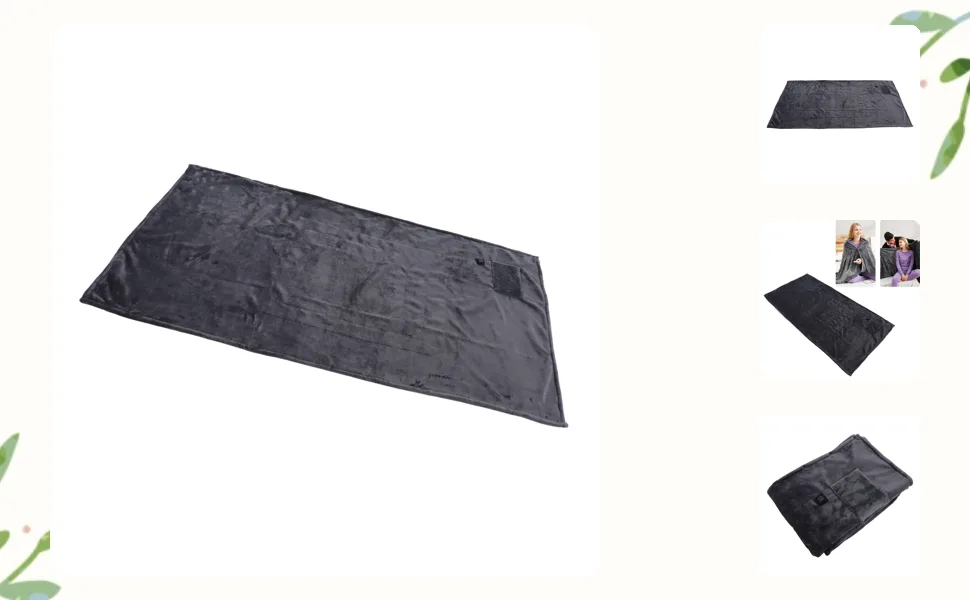 Electric Heated Blanket Small 5V Fast Heating Thickening Flannel USB Electric Blanket (160 * 80cm) Gray 160*80cm - 2019220021713-1