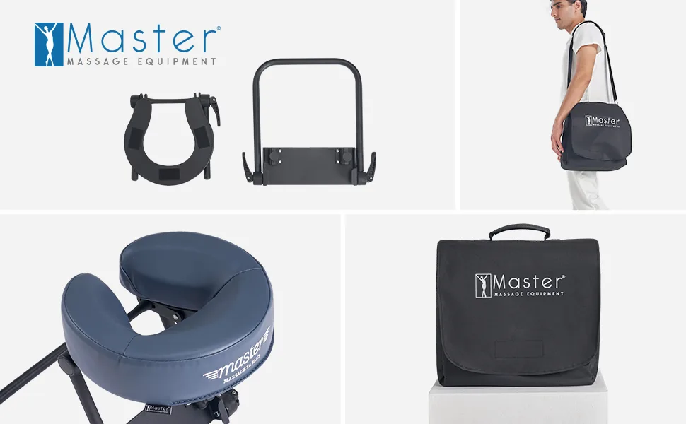 Master Massage Headrest with Frame Attachment for Head Support Accessory for Mattress Royal Blue - Massageliege, Massagebank, Tragbar, Mobile Massagestuhl, Ultraleicht