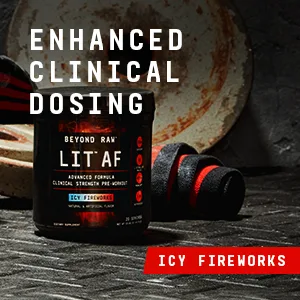 Beyond Raw LIT AF | Advanced Formula Clinical Strength Pre-Workout Powder | Contains Caffeine, L-Citruline, and Nitrosigine | ICY Fireworks | 20 Servings - Enhanced Clinical dosing