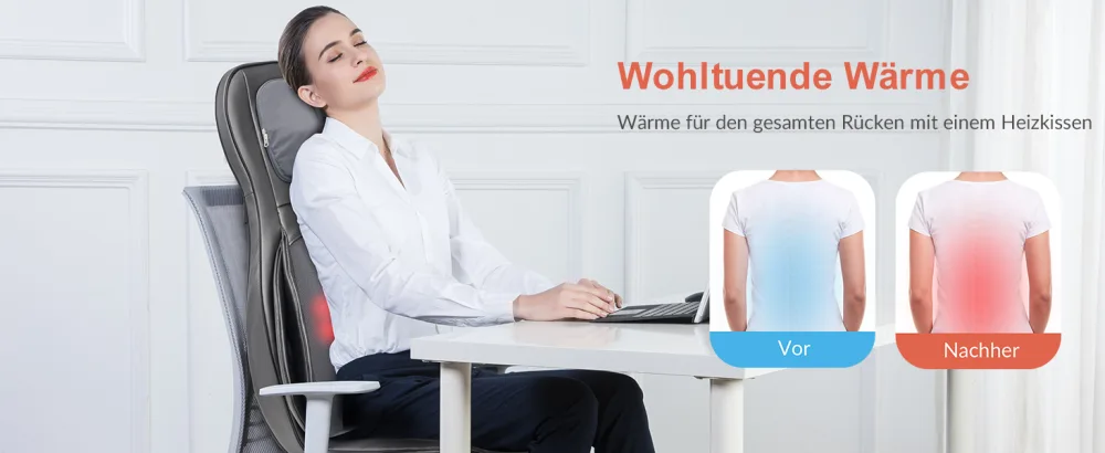 Comfier Shiatsu massage seat support with kneading rolling vibration and air compression massage massage coverage with heat function for neck shoulder back and thighs father's daily gift - product information 26