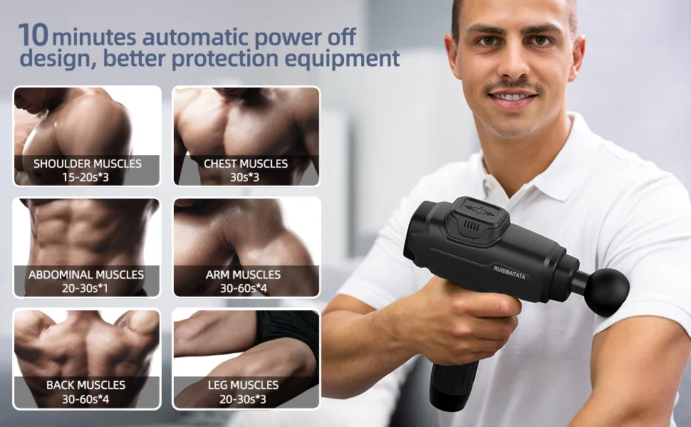 Massage Gun Deep Tissue Percussion Massager for Athletes, Recovery and Pain Relief, Upgrade Silence Handheld Relaxation Electric Massager(Black) R-black - massage gun