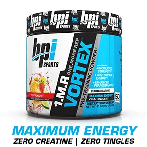 BPI Sports 1.M.R Vortex Pre Workout Powder, Non Habit Forming, Sustained Energy & Nitric Oxide Booster, Fruit Punch, 5.3 Ounce - product information 2