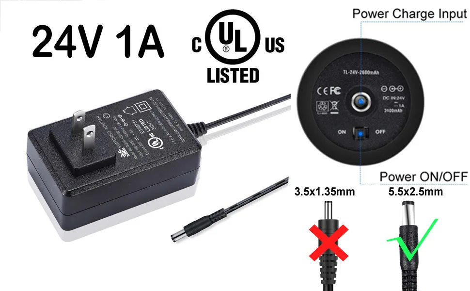Massage Gun Charger Output: DC 24V 1A Support 25.2V Massage Gun Power Cord Muscle Blaster (Massage Gun Charger) - Massage Gun Charger