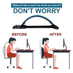 Back Stretcher for Lower Back Pain Relief, Multi-Level Lumbar Support Spine Board with Magnetic Acupressure Points Back Cracker Effective for Scoliosis and Herniated Disc suitable for Bed, Chair & Car - back stretcher for lower back pain relief