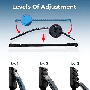 Back Stretcher for Lower Back Pain Relief, Multi-Level Lumbar Support Spine Board with Magnetic Acupressure Points Back Cracker Effective for Scoliosis and Herniated Disc suitable for Bed, Chair & Car - lower back stretcher