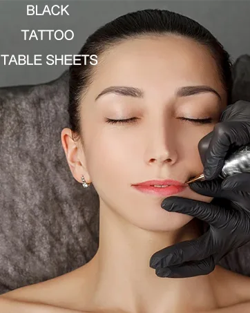 20 PCS Thick Massage Table Sheets Sets Disposable SPA Bed Sheets Non Woven Fabric Lash Bed Cover 31" X 70" Black 20PCS 31" X 70" Black Breathable - TATTOO