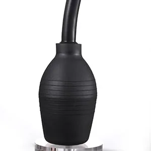 10 oz Enema Bulb Kit with Storage Bag- Anal or Vaginal Silicone Douche for Men or Women - Comfortable Cleaner(Black) 1 PCS - 10 oz Enema Bulb