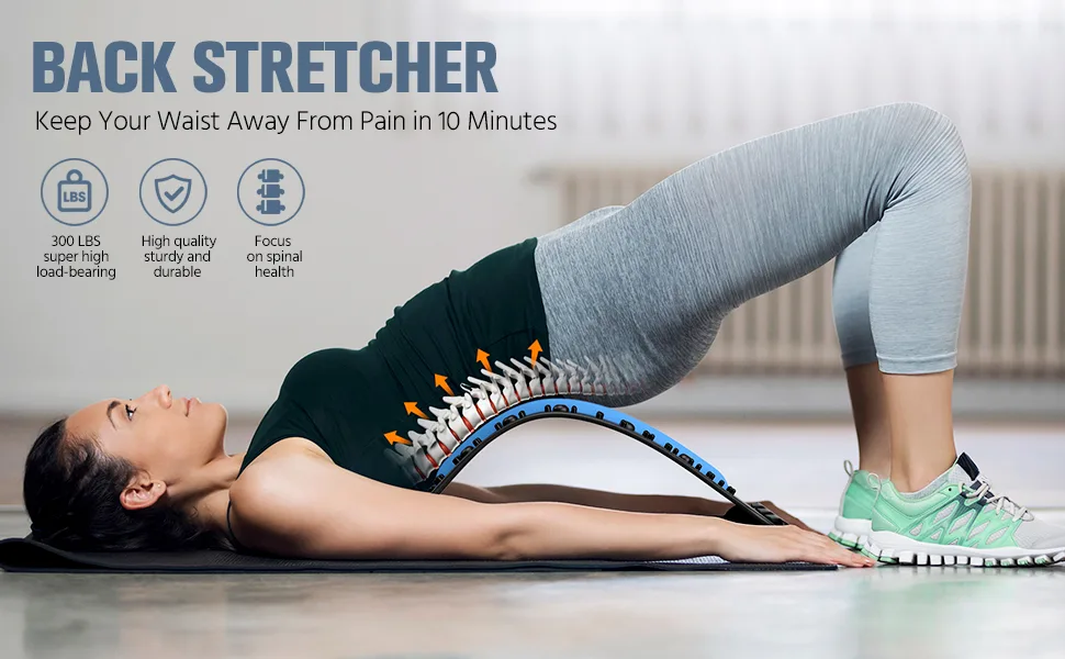 CNON Back Stretcher for Low Back Pain Relief, Multi-Level Back Cracker Board, Lower and Upper Back Popper for Herniated Disc, Sciatica, Scoliosis, Black - product information 1