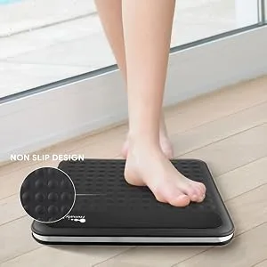 Digital Body Weight Bathroom Scale, High Precision Measurements Scales with Large Non Slip Silicone Platform and LCD Digital Display, 400lbs/180kg Capacity (Black) 1-Black - product information 5