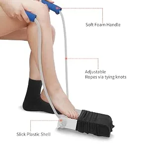 7 In 1 Hip Knee Back Replacement Recovery Kit With 32" Grabber Reacher Tool, Slick Sock Aid, Sturdy Long Shoe Horn & Dressing Stick, Leg Lifter, Bath Sponge, Storage Bag - product information 6