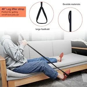 7 In 1 Hip Knee Back Replacement Recovery Kit With 32" Grabber Reacher Tool, Slick Sock Aid, Sturdy Long Shoe Horn & Dressing Stick, Leg Lifter, Bath Sponge, Storage Bag - product information 8
