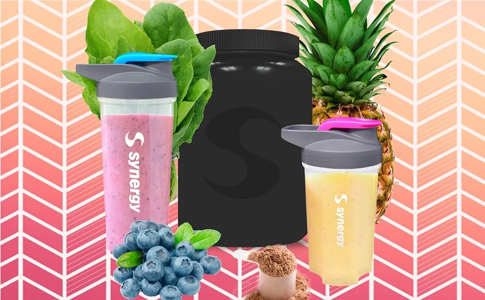 Synergy Protein Nutrition Shaker Bottle 3-Pack (18oz., Blue/Green/Pink) 18oz. Blue/Green/Pink - shaker bottle, protein shaker bottle, shaker bottles, shaker bottle 24oz., shaker bottle 18oz