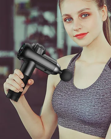 Massage Gun Deep Tissue, Upgrade Percussion Massager Gun for Athletes Handheld Muscle Massage Gun (Black) - muscle massager