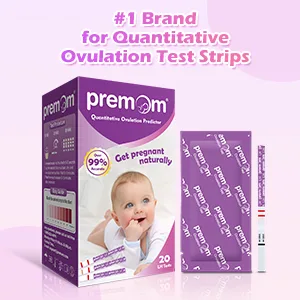 Premom Quantitative Ovulation Test Strips, Ovulation Predictor Kit with Smart Digital Ovulation Reader APP, Numerical Ovulation Tests, 20 LH Test - QUANTITATIVE Ovulation Test Strips