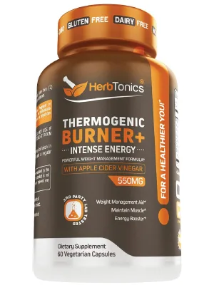 Thermogenic Fat Burner | Healthy Weight Supplement for Women and Men | 60 Vegetarian Pills - thermogenic burner