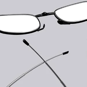 Folding Reading Glasses with Compact Hard Cases Women Men Blue Light Blocking Spring Hinge Readers Pocket Eyeglasses Opt 03: Black Gunmental With Hard Cases 2.5 x - the details for reading glasses