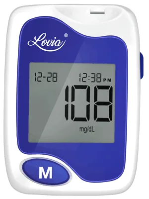 Diabetes Testing Kit - Lovia Blood Sugar Test Kit, 50 Glucometer Strips, 1 Lancing Device, 50 Lancets and Carrying Case, Glucose Meter Kit with Strips and Lancets, No Coding - Lovia Blood Glucose Testing Kit