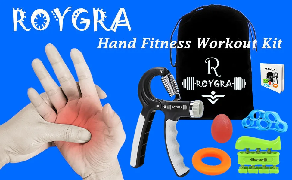 roygra Grip Strength Trainer, Forearm Workout, Hand & Finger Exerciser - 5 Pack - product information 1