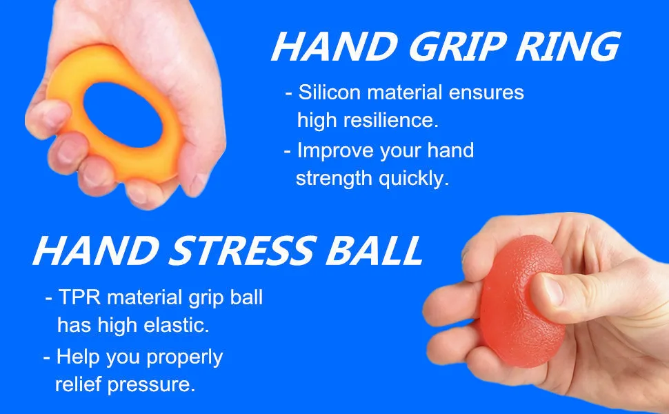roygra Grip Strength Trainer, Forearm Workout, Hand & Finger Exerciser - 5 Pack - product information 3