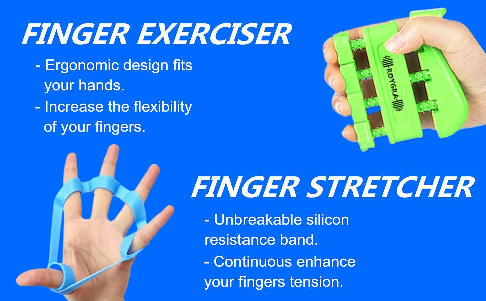 roygra Grip Strength Trainer, Forearm Workout, Hand & Finger Exerciser - 5 Pack - product information 4