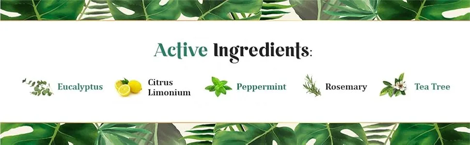 Essential Oil Breathe Blend for Diffuser, Humidifier, Aromatherapy & Rub with Peppermint & Eucalyptus Oils | for Headache, Allergy & Congestion - ingredients