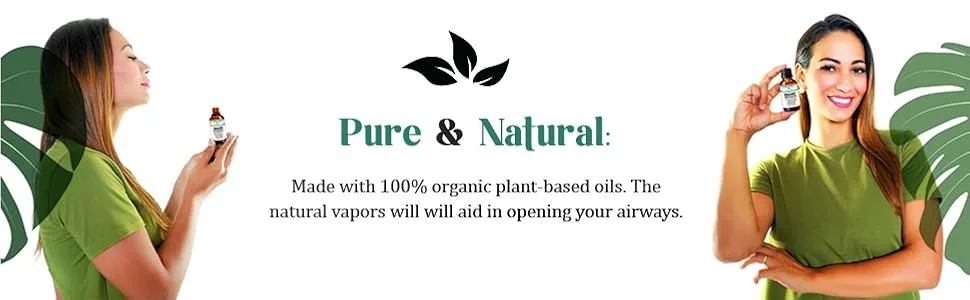 Essential Oil Breathe Blend for Diffuser, Humidifier, Aromatherapy & Rub with Peppermint & Eucalyptus Oils | for Headache, Allergy & Congestion - natural