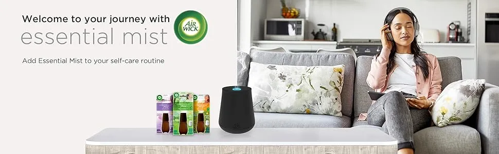 Air Wick Essential Mist Essential Oils Diffuser With 4 Refills, Aromatherapy Combination With Sleep, Unwind, Happiness And Rejuvenate, Air Freshener - Add Essential Mist to your self-care routine