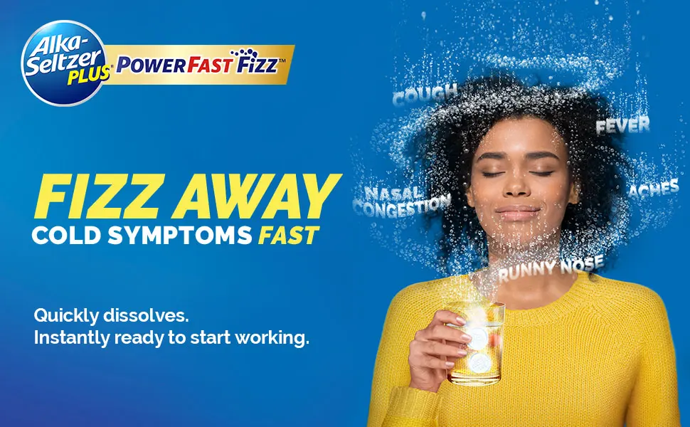 ALKA-SELTZER PLUS Severe Day + Night Cold Powerfast Fizz Effervescent Tablets Twinpack 2x20ct, White, 40 Count - alka seltzer plus effervescent powerfast fizz cold flu fever ache cough sore throat nasal congestion
