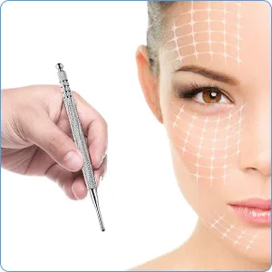 2 Pieces Facial Reflexology Massage Tool Retractable Acupuncture Pen, Stainless Steel Double Headed Spring Loaded Ear and Body Point Probe Pen (2 Pieces) - product information 4