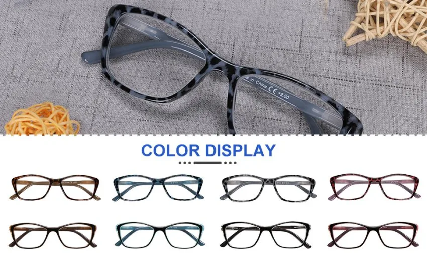 Reading Glasses Women Stylish Readers Cheaters Glasses Modern Cat Eye Lightweight Frame 4 Pack Comfy Spring Hinge&4 Cases 4 Mix C2-tortoise Print 2.5 x - 004-2
