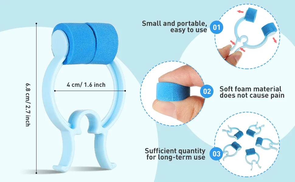 Frienda 16 Pieces Nose Stop Clips Nose Nasal Stopper Clips Plastic Foam Nose Clips for Accidental or Emergency Condition - Nose Clips