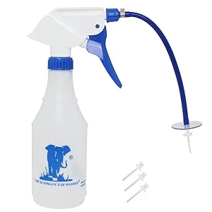 Doctor Easy Elephant Ear Washer Bottle System - Ear Wax Remover with Basin and 20 Extra Disposable Tips - bottle and 3 tips