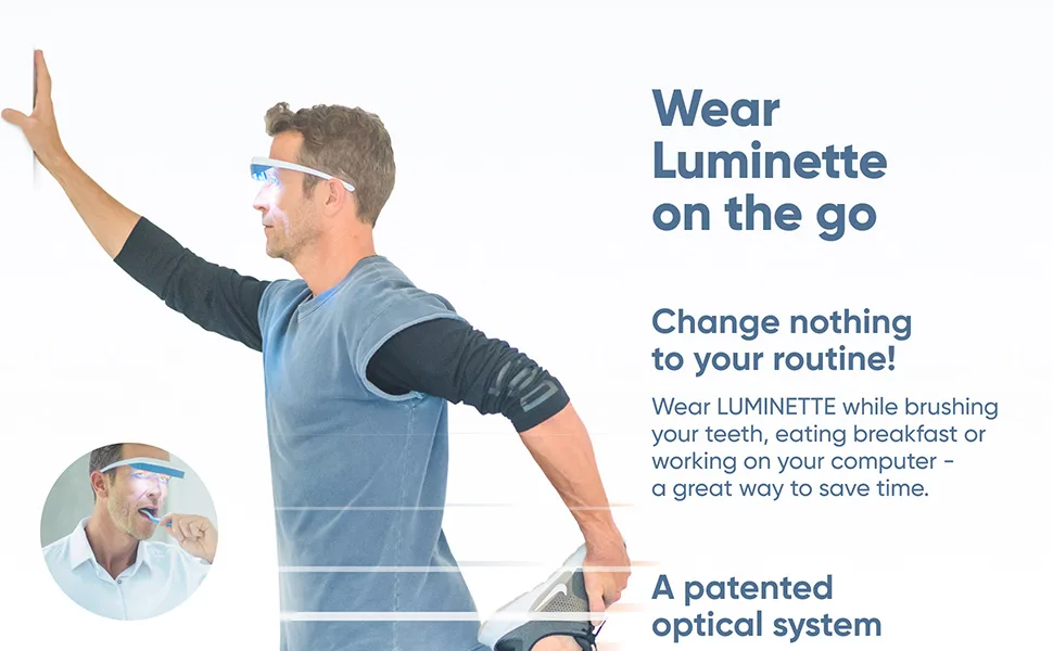 Luminette 3 Light Therapy Glasses - Portable & Wearable Light Therapy Lamp for Active People - Happy Lamp for Sleep Disorders & Winter Blues - light therapy, on the go, glasses