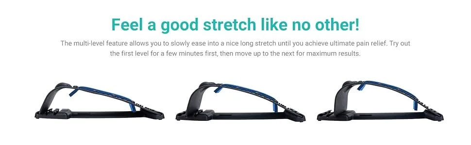 Lower Back Stretcher and Neck Stretcher (2 Pack) - Back Cracker Spine Stretcher - Spine Deck Back Stretcher for Pain Relief - Decompression Lumbar Stretcher Device - Back Stretcher for Posture (2) - Feels a good stretch like no other