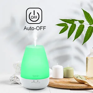 ASAKUKI 100ml Essential Oil Diffuser with USB Cable, 7 LED Color Lights, Intermittent Diffuser with Waterless Auto Off, Quiet and Easy to Use for Home and Office(Power Adapter Included) Polypropylene - auto-off