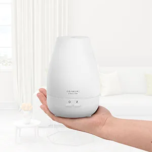 ASAKUKI 100ml Essential Oil Diffuser with USB Cable, 7 LED Color Lights, Intermittent Diffuser with Waterless Auto Off, Quiet and Easy to Use for Home and Office(Power Adapter Included) Polypropylene - portable size