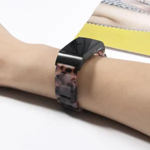 Wongeto Resin Bands Compatible for Fitbit Charge 4 / Charge 3 Bands and Charge 3 SE BandReplacement Wrist Accessory Rose Gold Buckle Fitness Bands Straps Women Men(Yellow Floral) - product information 5