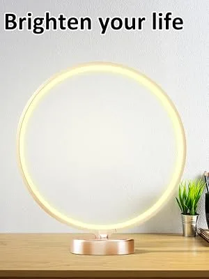 Happy-Light-Therapy-Lamp,10000 Lux UV Free Artificial Sun Lamp with Touch & Remote Control, Desk Lamp with Stepless Brightness, Timer and 3 Color Temperatures(Gold) - happy mood lamp