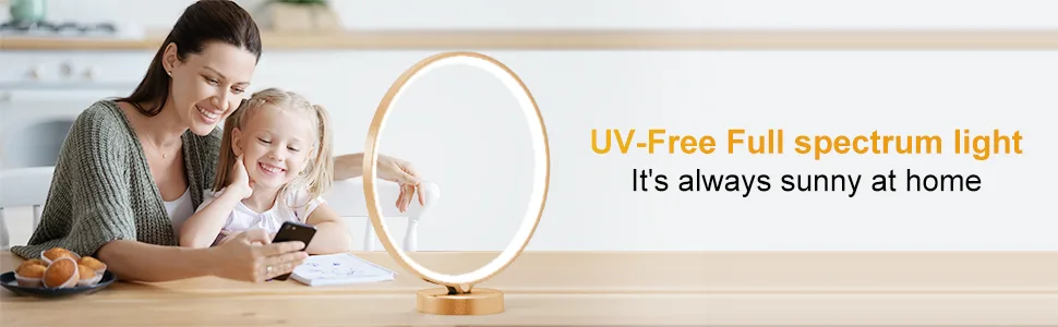 Happy-Light-Therapy-Lamp,10000 Lux UV Free Artificial Sun Lamp with Touch & Remote Control, Desk Lamp with Stepless Brightness, Timer and 3 Color Temperatures(Gold) - light therapy lamp