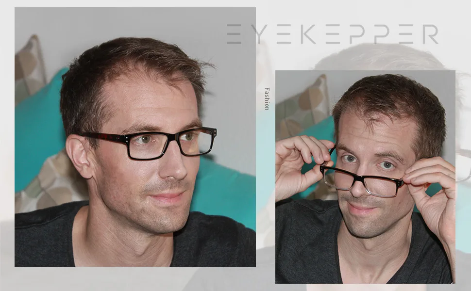 Eyekepper 5 Pack Reading Glasses for Men Spring Hinges Classic Readers Black Frame +1.75 Black-5pcs All Clear Lens 1.75 x - spring hinges readers for men