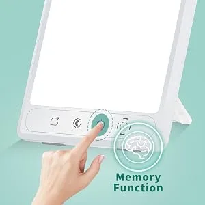 HILOLY Light Therapy Lamp, UV-Free 10000 Lux Therapy Light, Sun Lamp with 5 Adjustable Brighteness & Color Temperature, Touch Control and 4 Timer Funtion, Sunlight lamp for Seasonal Sunlight Changes 9.4 - Sad Lamp