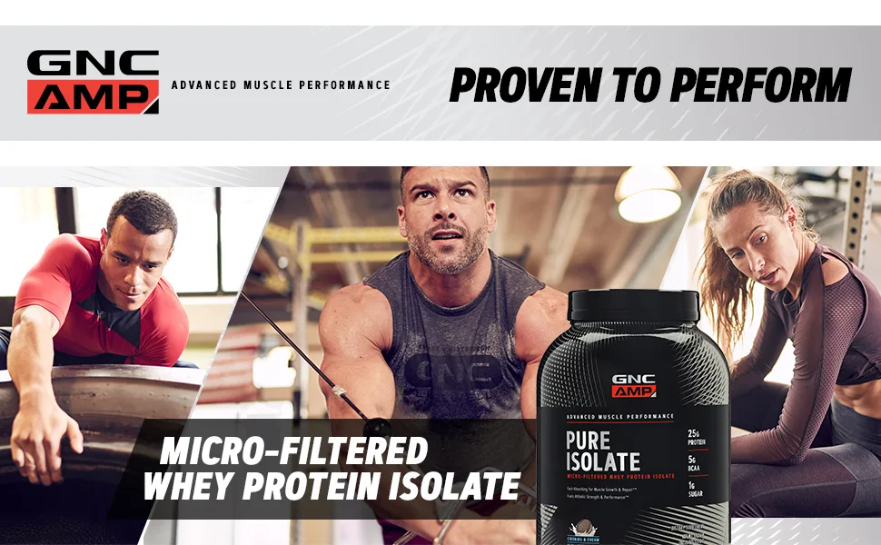 GNC AMP Pure Isolate Whey Protein - Vanilla Custard - product information 1