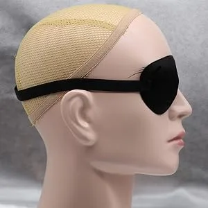 Misssix 2 Pack 3D Eye Patch for Adult and Kid Adjustable Eye Patch for Left or Right Eyes (Black) - EYE PATCH FOR ADULTS