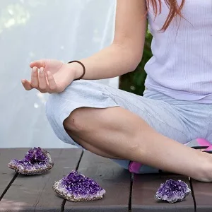Top Plaza Natural Amethyst Geode Cave Healing Crystal Stones Rock Cluster Druzy Witchcraft Raw Amethyst Gemstone Specimen (0.18-0.33 Pound) 0.18-0.33 Lb - product information 14