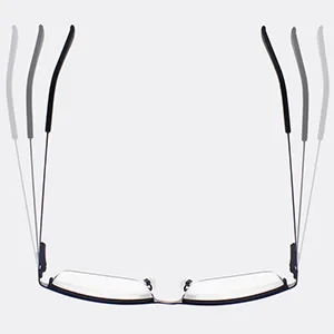 Reading Glasses for Men 4 Pack Mens Readers Comfort Reader Rectangle Metal Stainless Steel Eyeglasses 4-pack Mix Color 2.5 x - Spring hinge