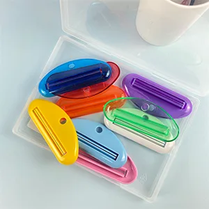 LOKiVE Toothpaste Tube Squeezer Dispenser, 9 Pcs Plastic Tube Squeezer Holder Toothpaste Clips for Saving Toothpaste Facial Cleanser Creams Paint - toothpaste tube clip