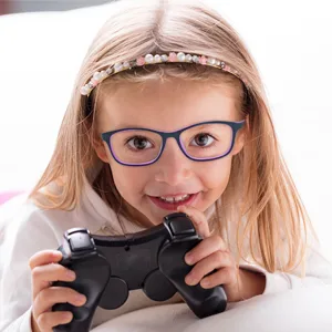 ALWAYSUV 2 Pack Boys Girls Blue Light Blocking Glasses Square Eyeglasses Anti Blue Ray Computer Game Glasses for Kids (Blue+Black) - product information 4