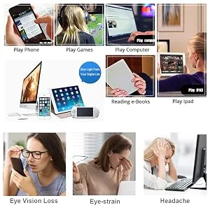 Blue Light Blocking Glasses For Women/Men Vintage Thick Round Rim Eyeglasses Frame Anti Eyestrain Computer Gaming Glasses A Transparent+leopard+black - product information 7